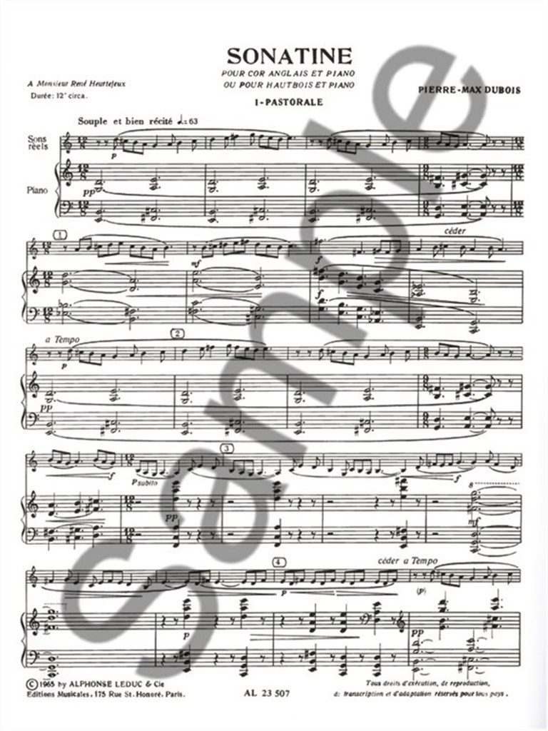 Sonatine (Cor Anglais)